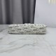 Replica di lusso Pochette Dior Oblique Bow Chain S2504 beige/grigio Imitazioni Cloni Pochette Dior Oblique Bow Chain S2504 beige/grigio firmate