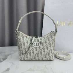 Cloni Borse Replica a tracolla Dior 30 Montaigne Miss Caro Oblique beige/grigio firmate