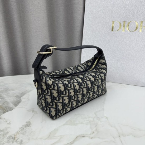 Cloni Pochette Dior Nomad S2424 Oblique Blu  firmate