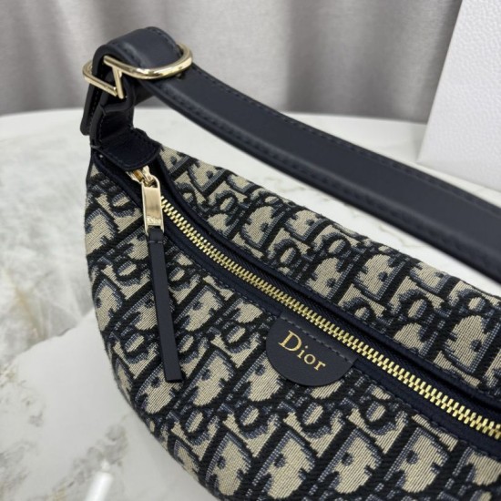 Cloni Pochette Dior Nomad S2424 Oblique Blu  firmate