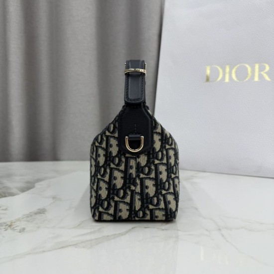 Cloni Pochette Dior Nomad S2424 Oblique Blu  firmate
