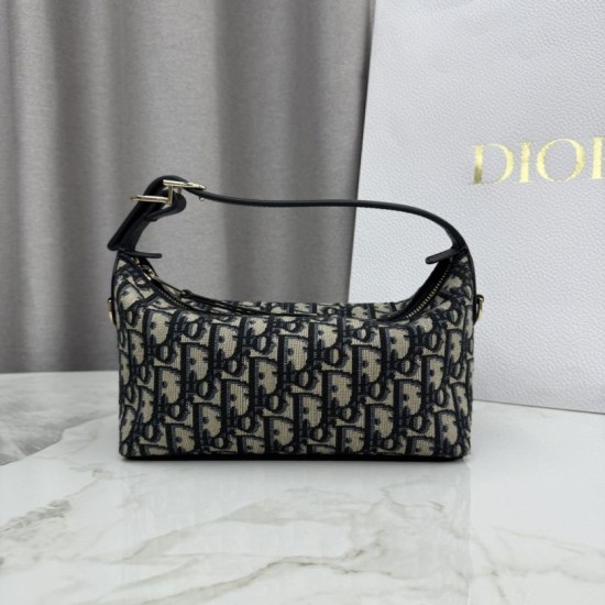 Cloni Pochette Dior Nomad S2424 Oblique Blu  firmate