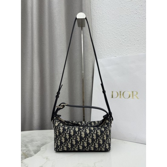 Cloni Pochette Dior Nomad S2424 Oblique Blu  firmate
