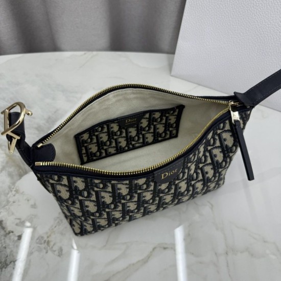 Cloni Pochette Dior Nomad S2424 Oblique Blu  firmate