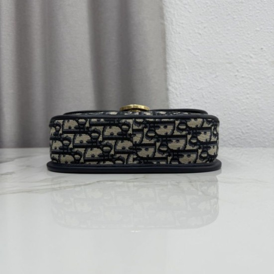 Replica di lusso Borse Imitazioni a tracolla Dior Médaillon M3920 Oblique Blu Imitazioni Cloni Borse Imitazioni a tracolla Dior Médaillon M3920 Oblique Blu firmate