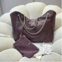 Cloni Borsa shopping Chanel piccola/grande AS6095/AS6090 con pochette Borgogna firmate