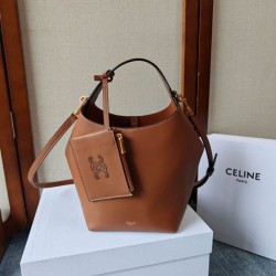 Cloni Borse Replica di alta qualità Celine Small Teen Hobo con portamonete marrone firmate