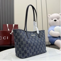 Borsa tote piccola Gucci Tribeca 875236 GG denim blu Borsa tote piccola Gucci Tribeca 875236 GG denim blu