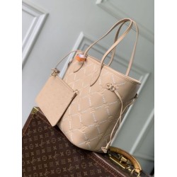Borse Firmate Replica tote Louis Vuitton M29486 Neverfull MM ricamata marrone Borse Firmate Replica tote Louis Vuitton M29486 Neverfull MM ricamata marrone