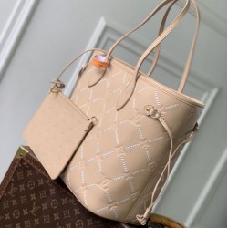 Replica di lusso Borse Firmate tote Louis Vuitton M29486 Neverfull MM ricamata marrone Imitazioni Cloni Borse Firmate Replica tote Louis Vuitton M29486 Neverfull MM ricamata marrone firmate