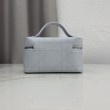 Borsa Replica 1:1 a mano Dior Trianon Soft Vanity Mini Chain S4613 Blu