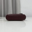 Borsa a mano Dior Trianon Soft Vanity Mini Chain S4613 Borgogna