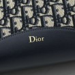 Borsa a secchiello medio Dior Médaillon M1532 Dior Oblique blu