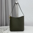 Borsa a secchiello medio Dior Médaillon M1532 Verde scuro