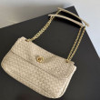 Borsa a spalla Bottega Veneta Madison Intrecciato Ecru-Muse