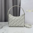 Borse Replica a tracolla Dior 30 Montaigne Miss Caro Oblique beige/grigio