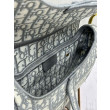 Borsa Replica 1:1 a tracolla Dior Saddle Oblique ricamata grigia Borsa Replica 1:1 a tracolla Dior Saddle Oblique ricamata grigia