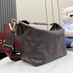 Borsa a tracolla grande Gucci Brera 866938 Caffè