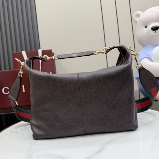 Borsa a tracolla grande Gucci Brera 866938 Caffè