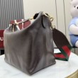 Borsa a tracolla grande Gucci Brera 866938 Caffè
