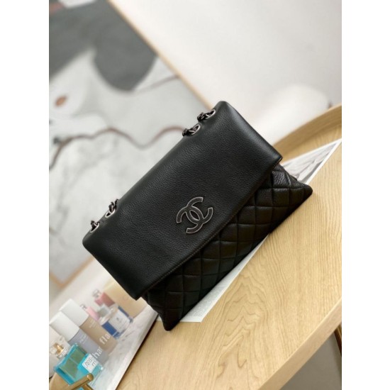 Borse Replica Alta Qualità Chanel trapuntata media con tracolla a catena nero