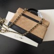 Borse Imitazioni da viaggio Chanel 26P con catena AP5186 scamosciata marrone