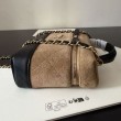Borse Imitazioni da viaggio Chanel 26P con catena AP5186 scamosciata marrone