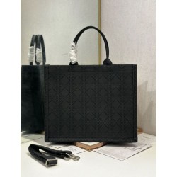 Borse Replica Alta Qualità Dior media Book Tote con tracolla api nero