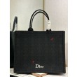 Borse Replica Alta Qualità Dior media Book Tote con tracolla api nero