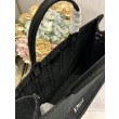 Borse Replica Alta Qualità Dior media Book Tote con tracolla api nero
