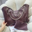 Borsa shopping Chanel piccola/grande AS6095/AS6090 con pochette Borgogna