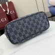 Borsa tote piccola Gucci Tribeca 875236 GG denim blu