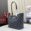 Borsa tote piccola Gucci Tribeca 875236 GG denim blu