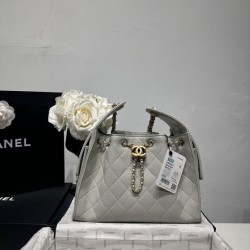 Replica di lusso Borsa a secchiello Chanel AS5293 Hobo con coulisse Bianco-verde Imitazioni Cloni Borsa a secchiello Chanel AS5293 Hobo con coulisse Bianco-verde firmate