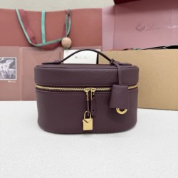 Cloni Borse Imitazioni Loro Piana Extra Vanity Case Borgogna firmate