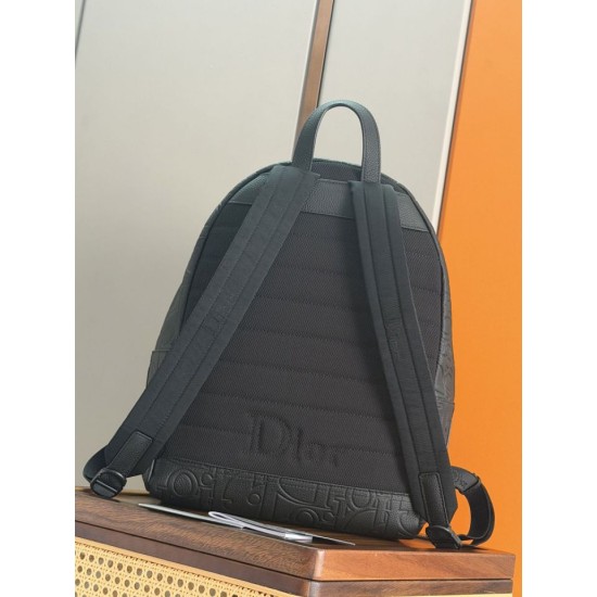 Replica di lusso Zaino Dior Rider con cerniera Oblique Nero Imitazioni Cloni Zaino Dior Rider con cerniera Oblique Nero firmate