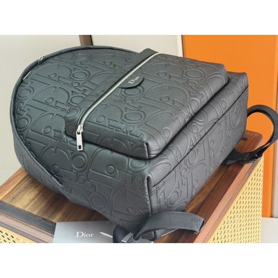 Replica di lusso Zaino Dior Rider con cerniera Oblique Nero Imitazioni Cloni Zaino Dior Rider con cerniera Oblique Nero firmate