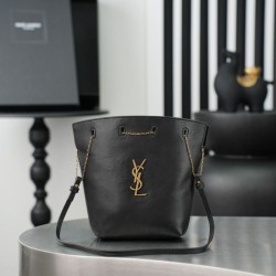 Replica perfette Borsa a secchiello YSL Saint Laurent Pochon nero