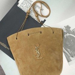 Sito Replica Borsa a secchiello YSL Saint Laurent Pochon marrone Imitazioni Replica perfette Borsa a secchiello YSL Saint Laurent Pochon marrone