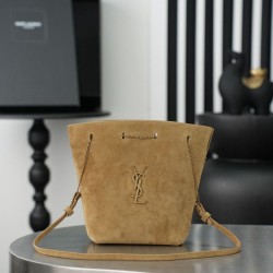 Replica perfette Borsa a secchiello YSL Saint Laurent Pochon marrone