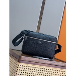 Borsa a tracolla Dior Rider con cerniera Nero