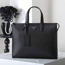 Replica perfette Borsa tote Prada Saffiano 2VG039 nera
