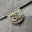 Borsa a secchiello Chanel AS5293 Hobo con coulisse Bianco-verde