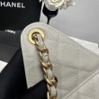 Borsa a secchiello Chanel AS5293 Hobo con coulisse Bianco-verde