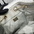 Borsa a secchiello Chanel AS5293 Hobo con coulisse Bianco-verde