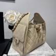 Borsa a secchiello Chanel Hobo con coulisse AS5293 Beige