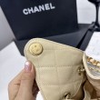 Borsa a secchiello Chanel Hobo con coulisse AS5293 Beige