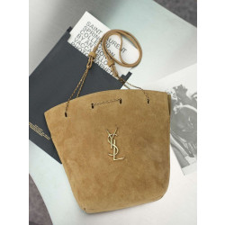 Borsa a secchiello YSL Saint Laurent Pochon marrone