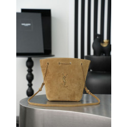 Borsa a secchiello YSL Saint Laurent Pochon marrone