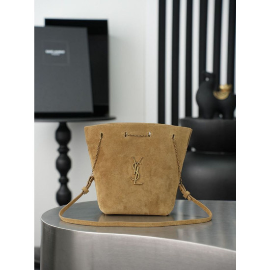 Borsa a secchiello YSL Saint Laurent Pochon marrone Borsa a secchiello YSL Saint Laurent Pochon marrone